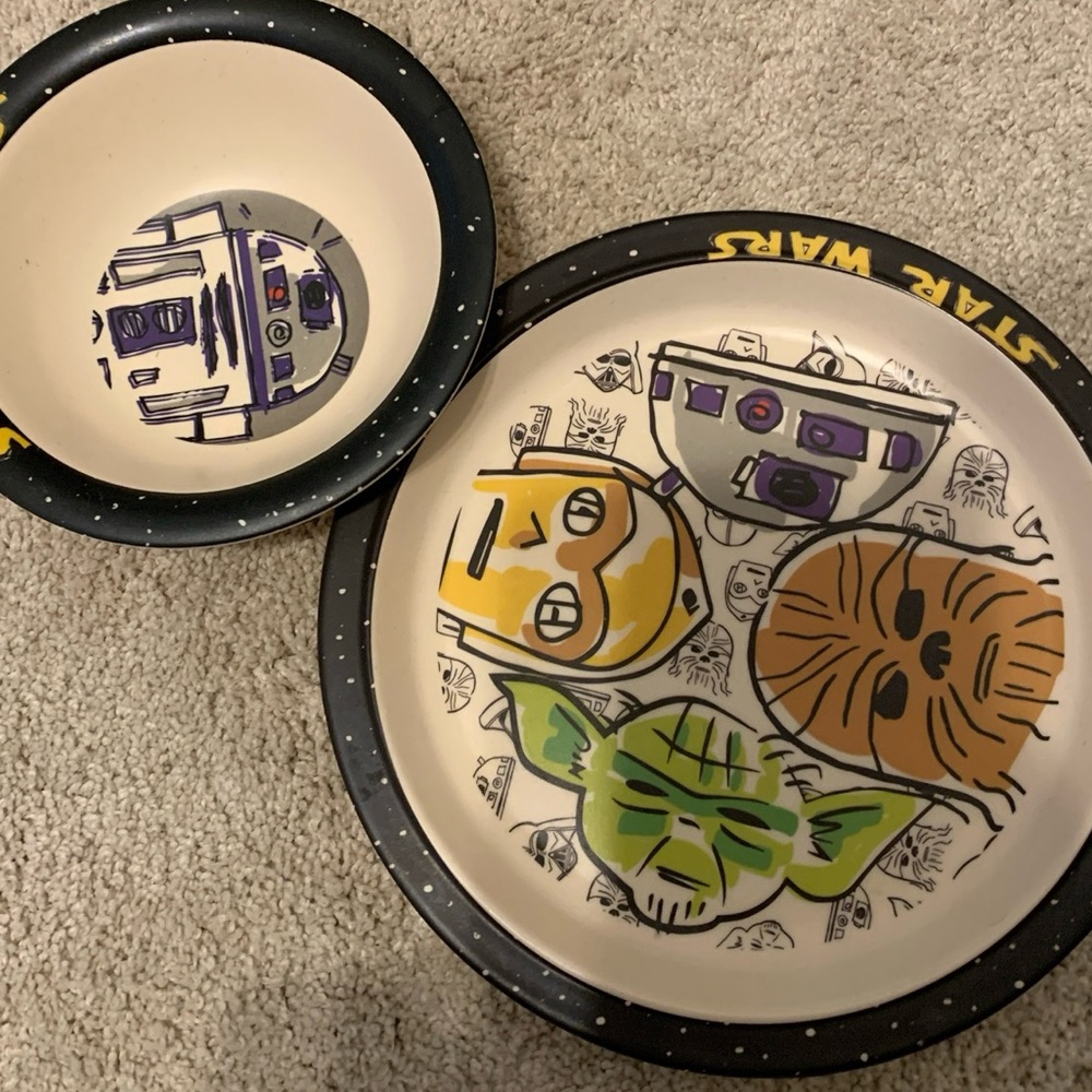 Star Wars Melamine Dinnerware Plate And Bowl